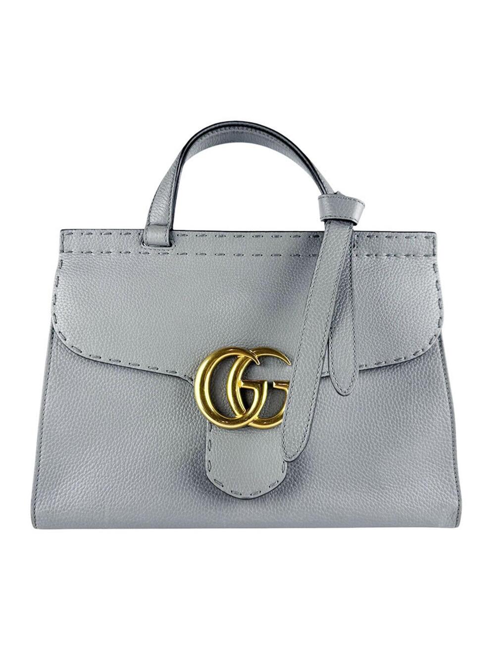 Gucci Gg Marmont Top Handle Bag Leather #325228G10B